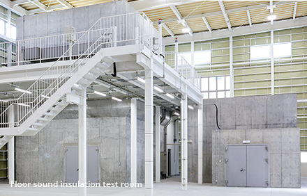 Floor sound insulation test room