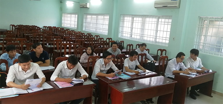 Technical trainees learn the Japanese language