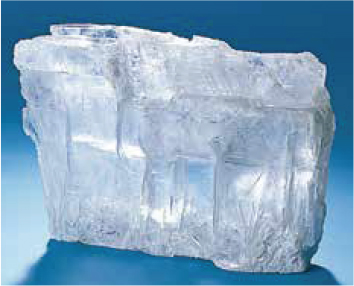 Gypsum in its base, stone form