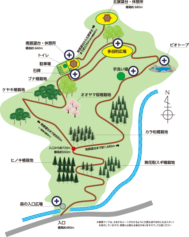 吉野石膏の森MAP